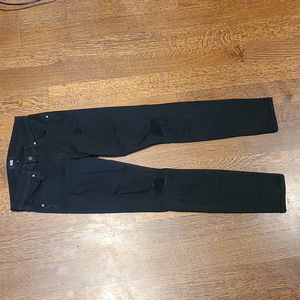 Distressed Black Jeans